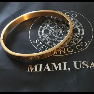 Taxco Sterling Co Goldtone Bangle